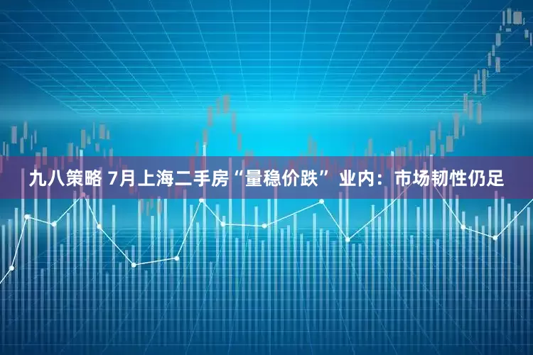 九八策略 7月上海二手房“量稳价跌” 业内：市场韧性仍足