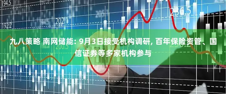 九八策略 南网储能: 9月3日接受机构调研, 百年保险资管、国信证券等多家机构参与